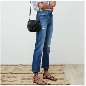 Madewell Straight Crop Distressed Jeans Roger Wash F2816